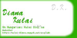 diana kulai business card